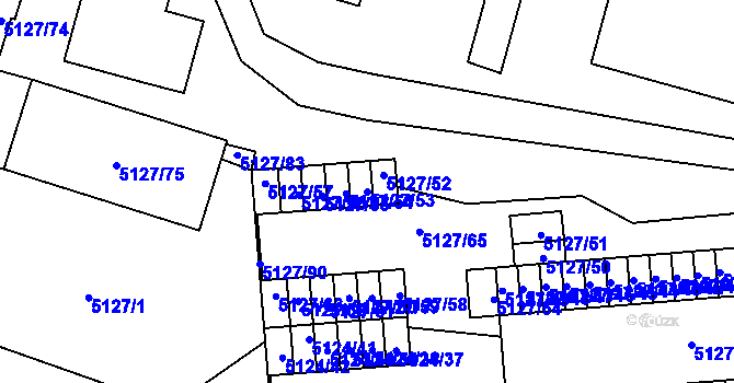 Parcela st. 5127/53 v KÚ Jihlava, Katastrální mapa