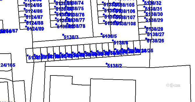 Parcela st. 5138/19 v KÚ Jihlava, Katastrální mapa