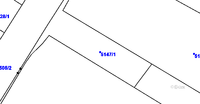 Parcela st. 5147/1 v KÚ Jihlava, Katastrální mapa