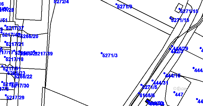 Parcela st. 5271/3 v KÚ Jihlava, Katastrální mapa