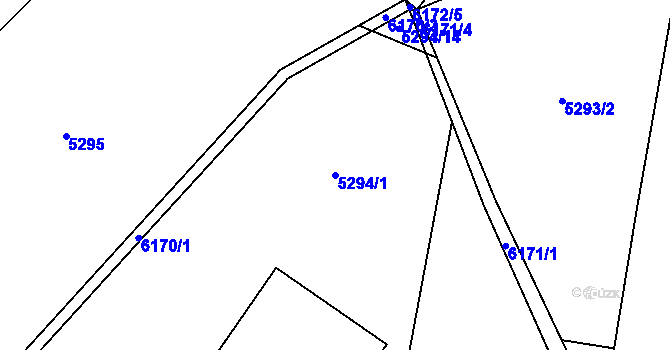 Parcela st. 5294/1 v KÚ Jihlava, Katastrální mapa