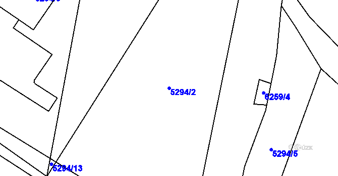Parcela st. 5294/2 v KÚ Jihlava, Katastrální mapa