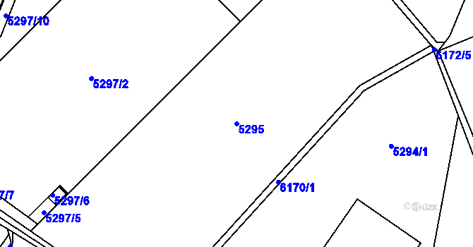 Parcela st. 5295 v KÚ Jihlava, Katastrální mapa