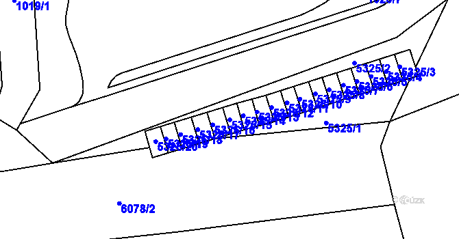 Parcela st. 5325/15 v KÚ Jihlava, Katastrální mapa