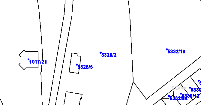 Parcela st. 5326/2 v KÚ Jihlava, Katastrální mapa