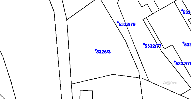 Parcela st. 5326/3 v KÚ Jihlava, Katastrální mapa
