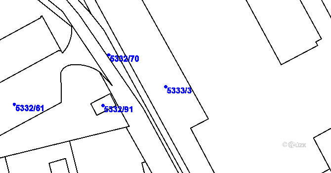 Parcela st. 5333/3 v KÚ Jihlava, Katastrální mapa