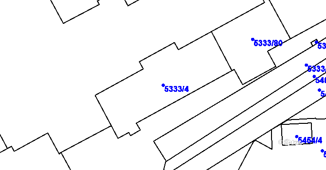 Parcela st. 5333/4 v KÚ Jihlava, Katastrální mapa