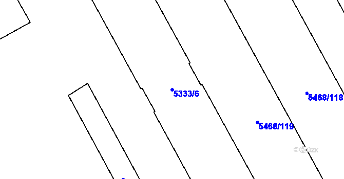 Parcela st. 5333/6 v KÚ Jihlava, Katastrální mapa