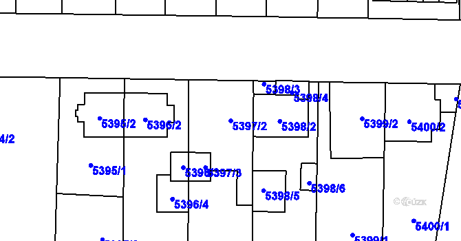 Parcela st. 5397/2 v KÚ Jihlava, Katastrální mapa
