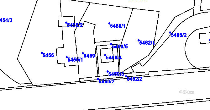Parcela st. 5460/4 v KÚ Jihlava, Katastrální mapa