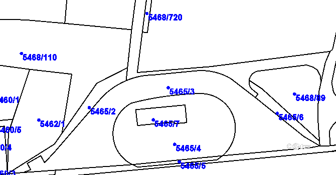 Parcela st. 5465/3 v KÚ Jihlava, Katastrální mapa