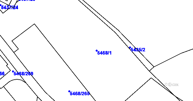 Parcela st. 5468/1 v KÚ Jihlava, Katastrální mapa
