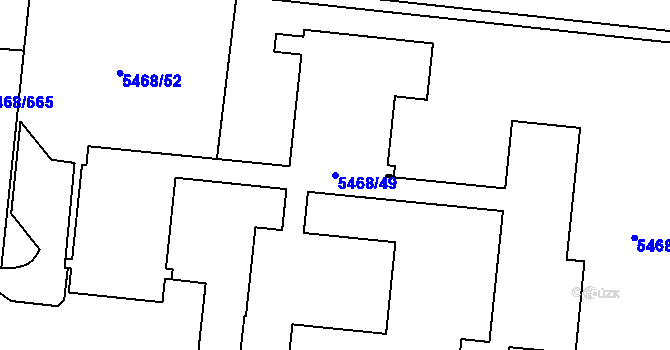 Parcela st. 5468/49 v KÚ Jihlava, Katastrální mapa