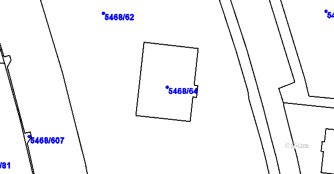 Parcela st. 5468/64 v KÚ Jihlava, Katastrální mapa