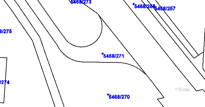 Parcela st. 5468/271 v KÚ Jihlava, Katastrální mapa