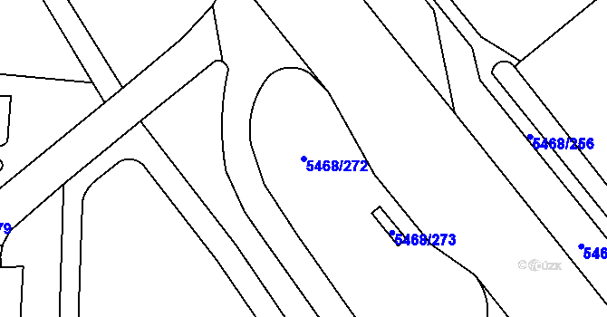 Parcela st. 5468/272 v KÚ Jihlava, Katastrální mapa