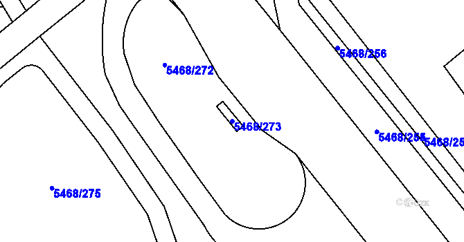 Parcela st. 5468/273 v KÚ Jihlava, Katastrální mapa
