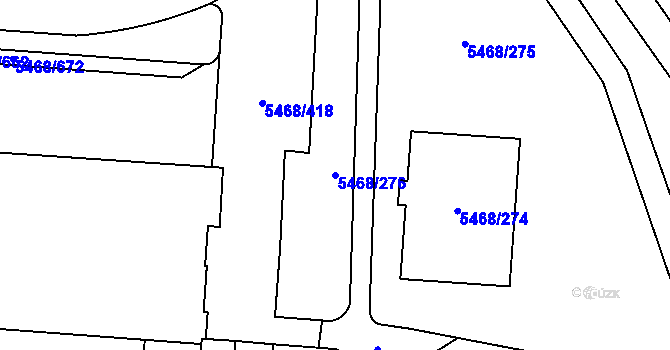 Parcela st. 5468/276 v KÚ Jihlava, Katastrální mapa