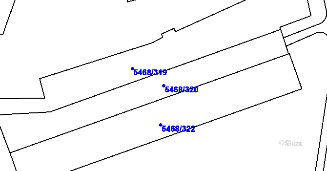 Parcela st. 5468/320 v KÚ Jihlava, Katastrální mapa