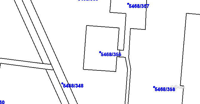 Parcela st. 5468/356 v KÚ Jihlava, Katastrální mapa