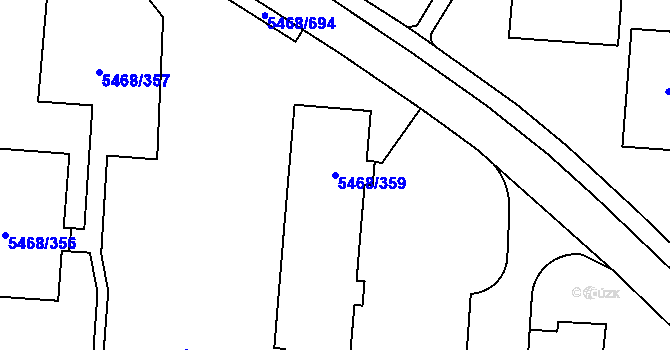 Parcela st. 5468/359 v KÚ Jihlava, Katastrální mapa