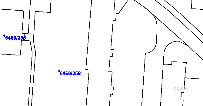 Parcela st. 5468/360 v KÚ Jihlava, Katastrální mapa