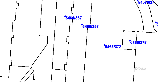 Parcela st. 5468/370 v KÚ Jihlava, Katastrální mapa