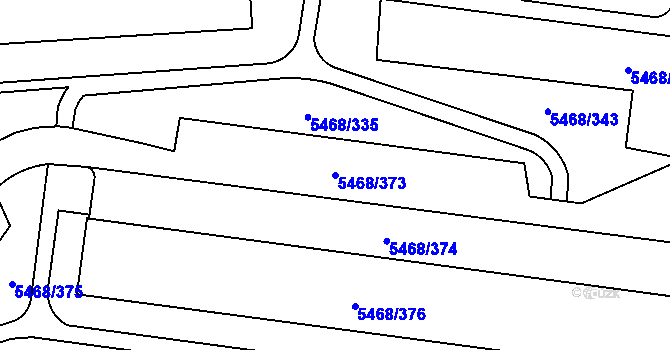 Parcela st. 5468/373 v KÚ Jihlava, Katastrální mapa