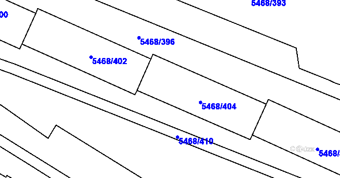 Parcela st. 5468/403 v KÚ Jihlava, Katastrální mapa