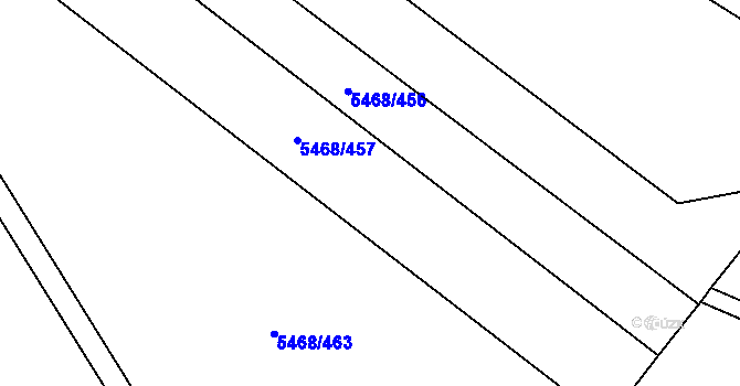 Parcela st. 5468/460 v KÚ Jihlava, Katastrální mapa