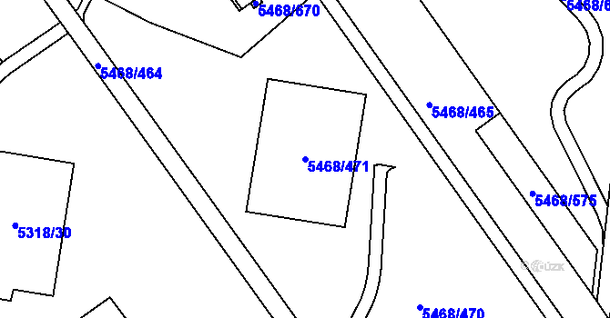 Parcela st. 5468/471 v KÚ Jihlava, Katastrální mapa