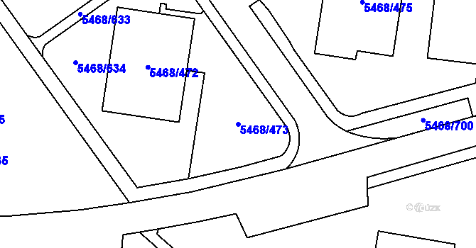 Parcela st. 5468/473 v KÚ Jihlava, Katastrální mapa