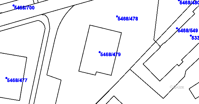 Parcela st. 5468/479 v KÚ Jihlava, Katastrální mapa