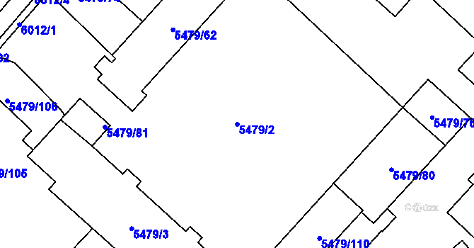 Parcela st. 5479/2 v KÚ Jihlava, Katastrální mapa