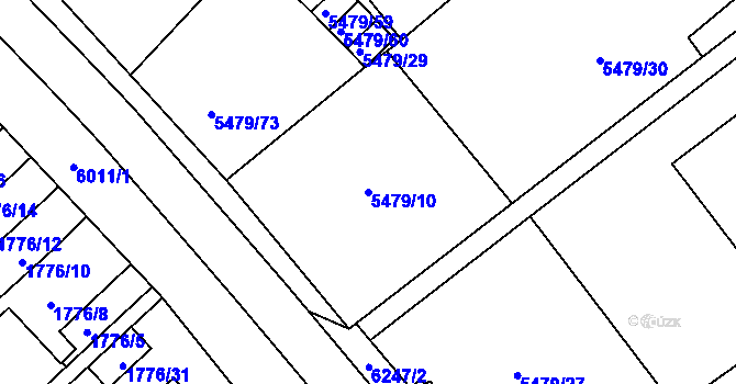 Parcela st. 5479/10 v KÚ Jihlava, Katastrální mapa