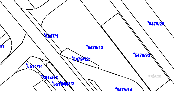 Parcela st. 5479/13 v KÚ Jihlava, Katastrální mapa