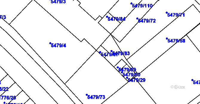 Parcela st. 5479/97 v KÚ Jihlava, Katastrální mapa