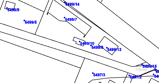 Parcela st. 5499/10 v KÚ Jihlava, Katastrální mapa