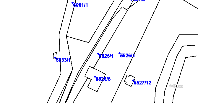 Parcela st. 5525 v KÚ Jihlava, Katastrální mapa