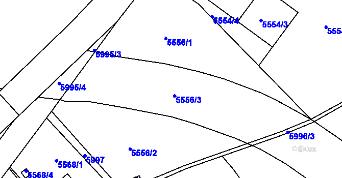 Parcela st. 5556 v KÚ Jihlava, Katastrální mapa