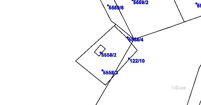 Parcela st. 5558/2 v KÚ Jihlava, Katastrální mapa