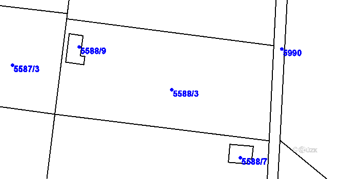 Parcela st. 5588/3 v KÚ Jihlava, Katastrální mapa