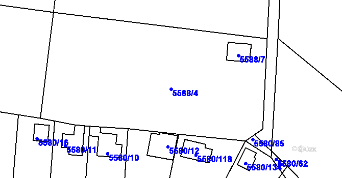 Parcela st. 5588/4 v KÚ Jihlava, Katastrální mapa
