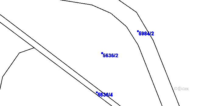 Parcela st. 5636/2 v KÚ Jihlava, Katastrální mapa
