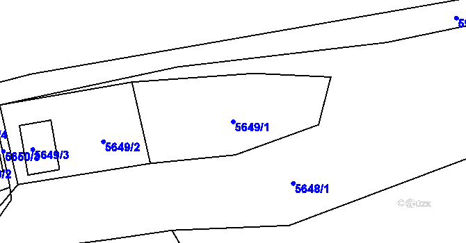 Parcela st. 5649/1 v KÚ Jihlava, Katastrální mapa