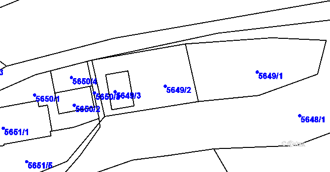Parcela st. 5649/2 v KÚ Jihlava, Katastrální mapa