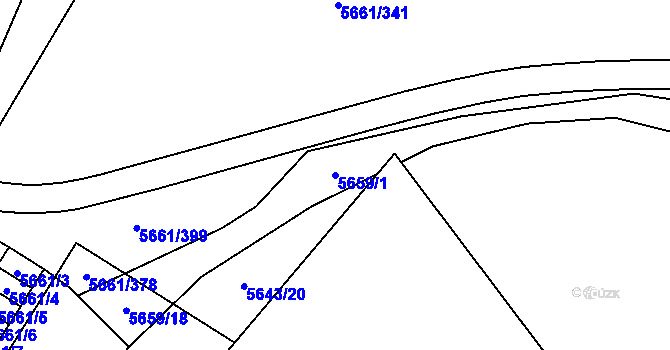 Parcela st. 5659/1 v KÚ Jihlava, Katastrální mapa