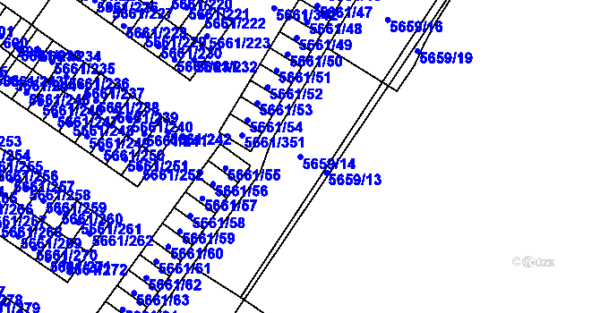 Parcela st. 5659/14 v KÚ Jihlava, Katastrální mapa