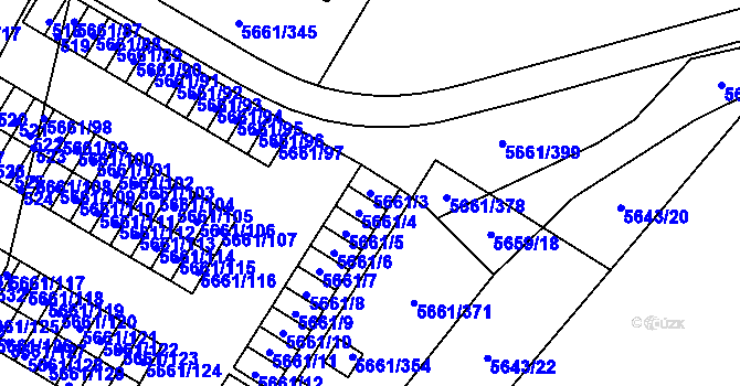 Parcela st. 5661/3 v KÚ Jihlava, Katastrální mapa